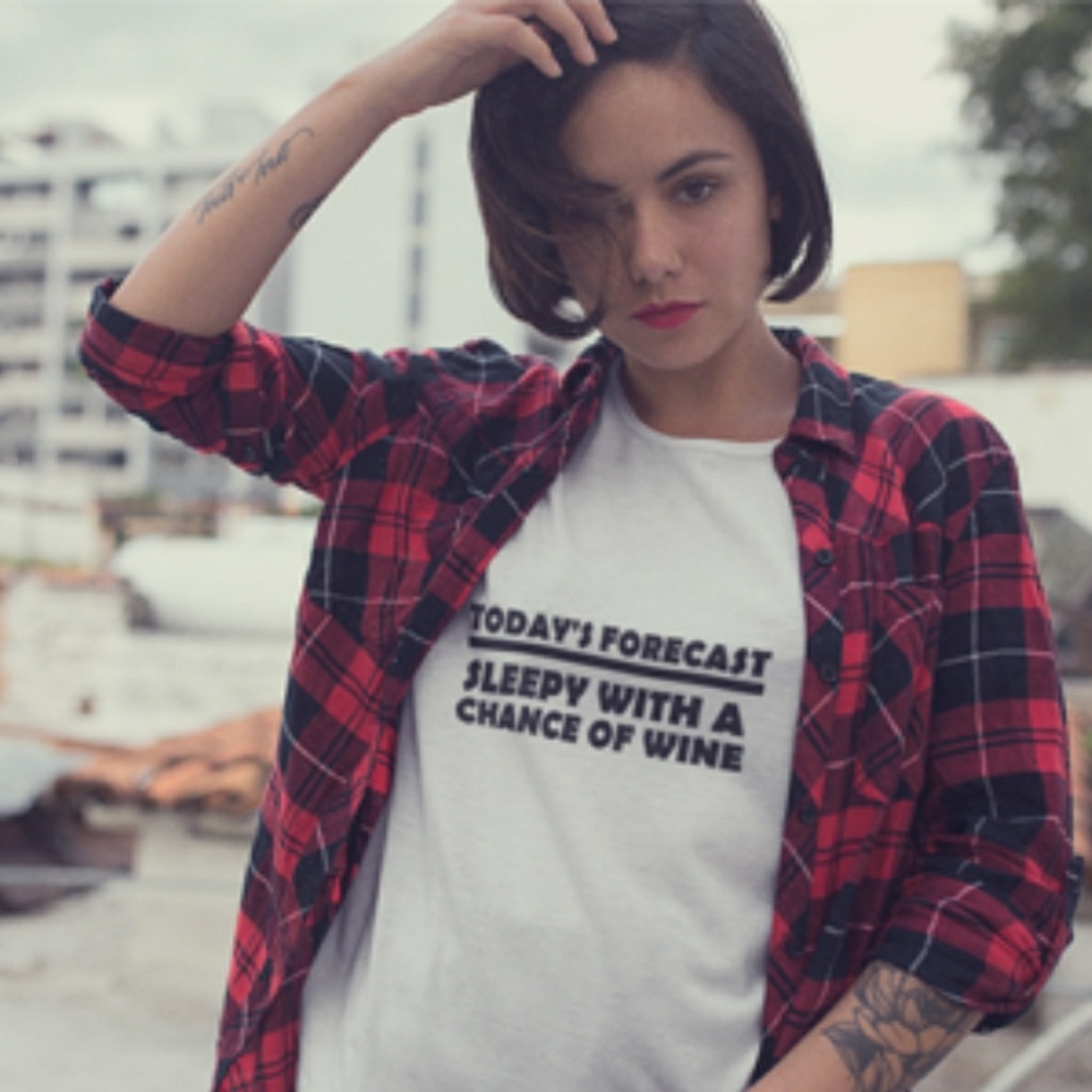 Wine Forecast Funny Tshirt With Sayings